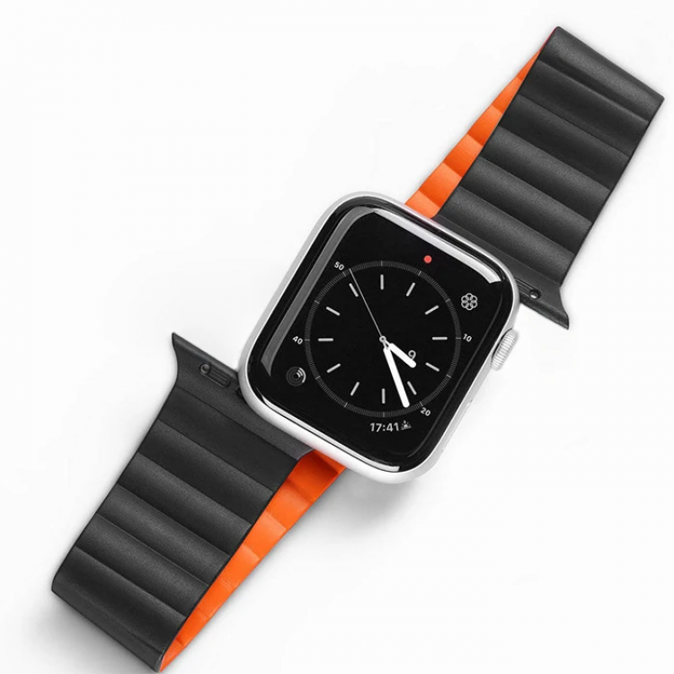 DUX DUCIS for Apple Watch 38/40/41MMMagnetic Chain Version PU Leather Strap Cord-(5775)