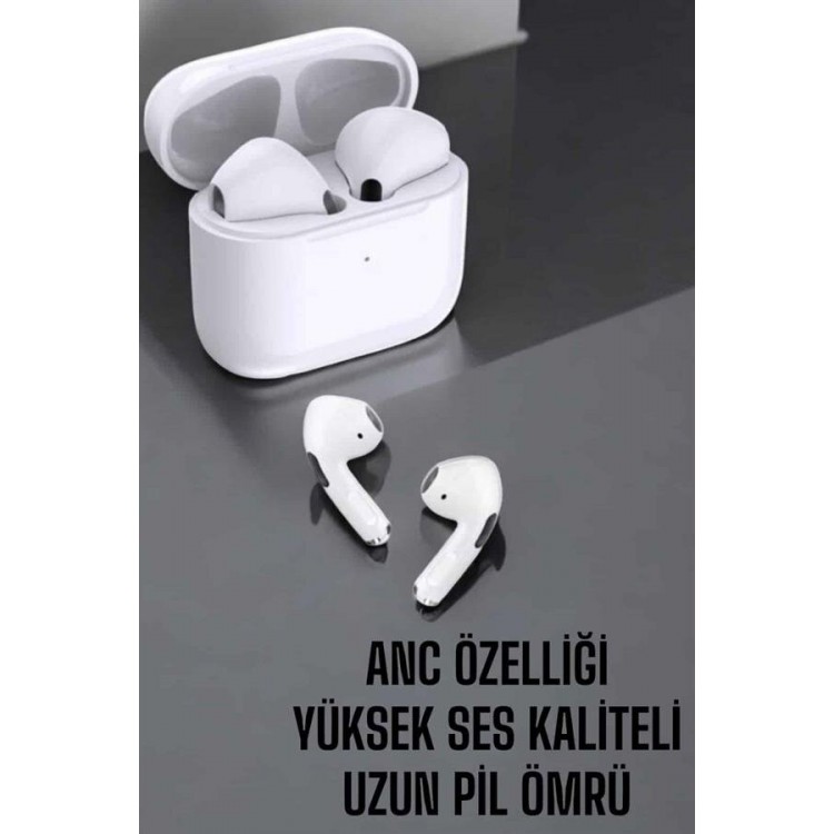 White New Generation Pro Bluetooth Headset High SoundQuality ANC Feature