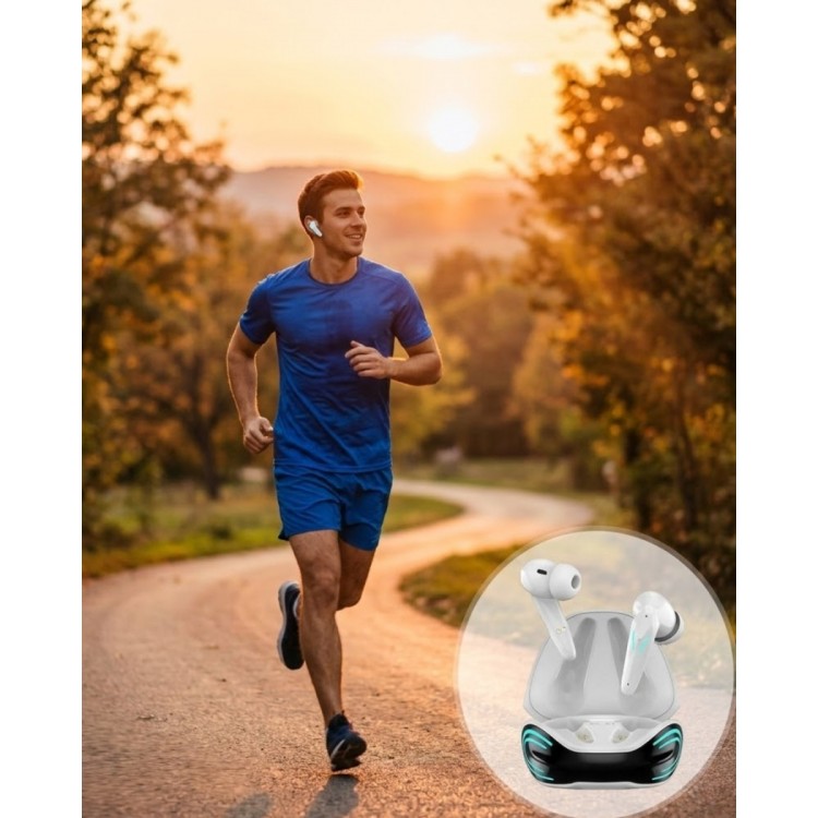 Bluetooth 5.1 Oyuncu Kulaklığı  Gaming Kulaklık iPhone 13 iPhone 15 Samsung S21 Xiaomi Note 12 Uyumlu