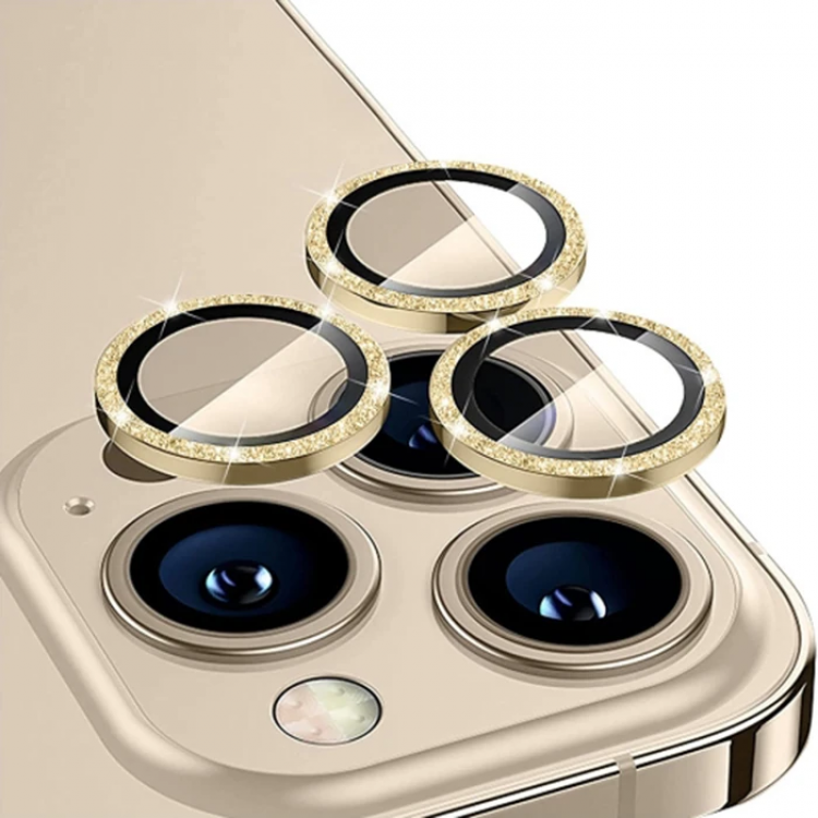 ALLY iPhone 14 Pro-14 Pro Max DiamondStone Inlaid Aluminum Alloy Camera Lens Protector-(5775)