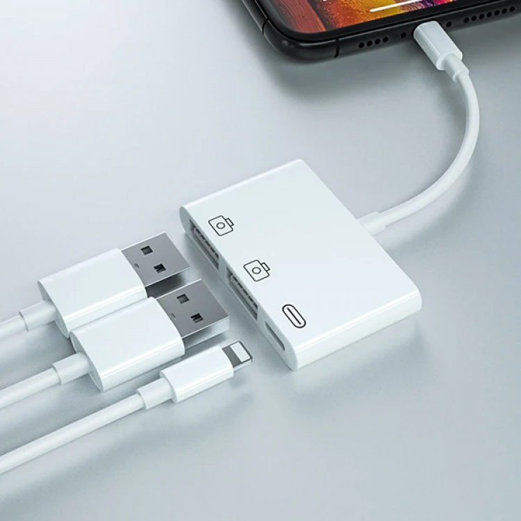 ALLY 3in1 iPhone/IPAD lightning To Usb CameraReader-(5775)
