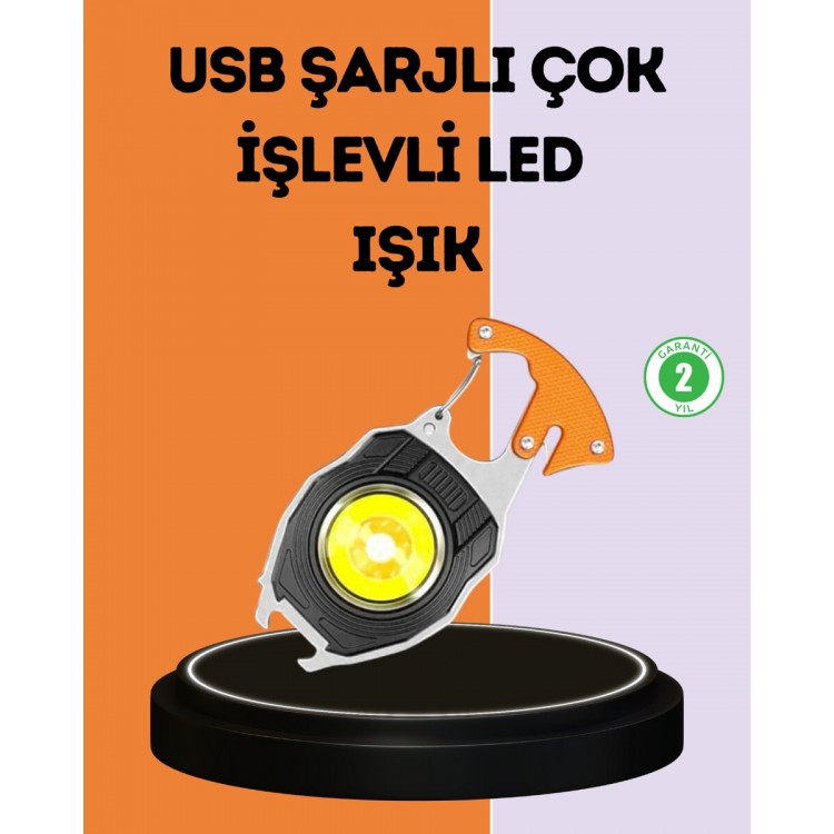LED Işıklı Acil Durum Düdüklü Anahtarlık Fener