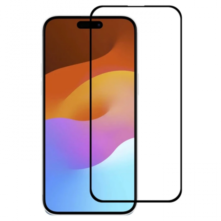 Ally iPhone 15 Pro Max Full Glue TemperedUnbreakable Glass Screen Protector-(5775)