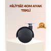 4 cm Kilitsiz Mobilya Ayağı Tekli Kolay Dönen Masa ve Sehpa Ayağı