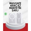 Modern sürüş deneyimi için tasarlanan MagSafe uyumlu araç telefon tutucu, 15W hızlı şarj desteği ile telefonunuzu en kısa sürede şarj eder. Kablosuz şarj özelliği, kablo ihtiyacını ortadan kaldırarak kullanım kolaylığı sağlar. Type-C girişi, enerji aktarı
