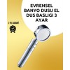 Masaj ve Yağmur Modlu Çok İşlevli Paslanmaz Çelik Duş Başlığı