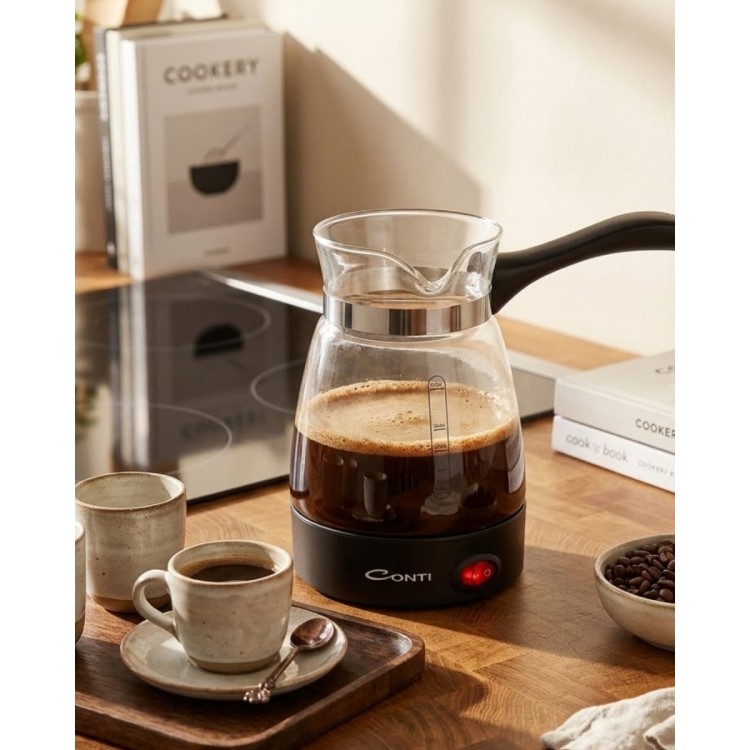 Glass Coffee Machine 650W 0.5 Liter 5Cup Capacity Electric Turkish Coffee Machine