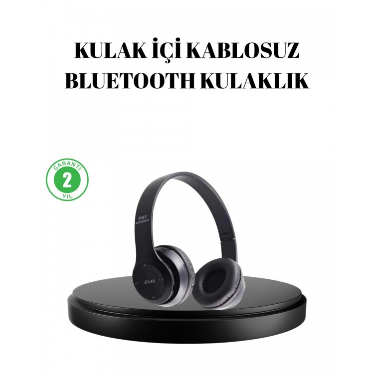 Bluetooth 5.0 Wireless Headphones – Extra BassTF Card Support 3.5mm AUX Input