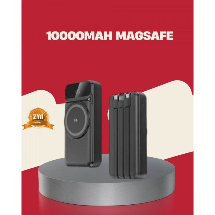 10000 mAh Portable Powerbank with Wireless 15W Charging Support– Fast Charging Feature