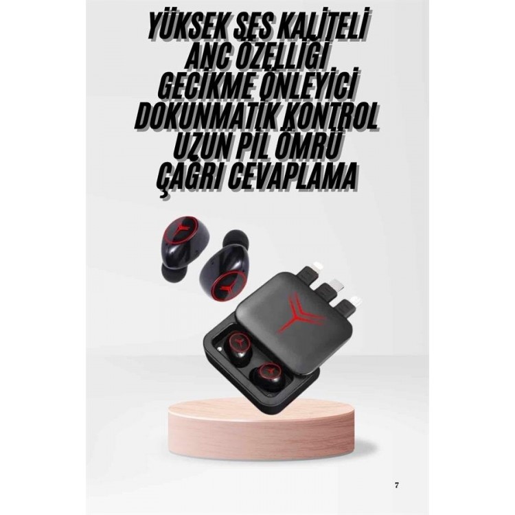 Powerbank Featured Bluetooth Headset Call with Wireless Charging IndicatorCevaplayabilen