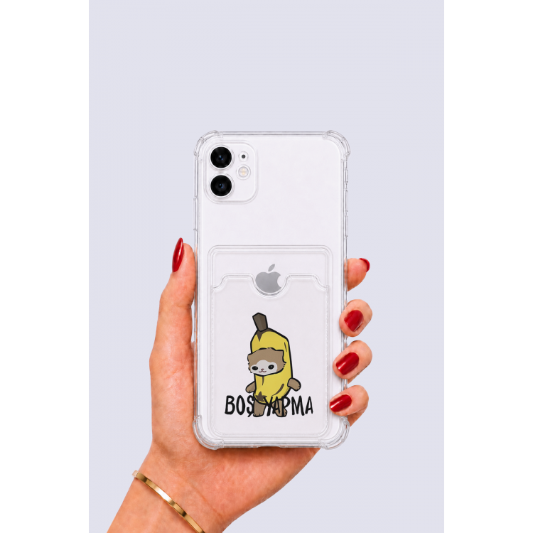 iPhone 12 Kartlıklı Boş Yapma Desenli Kılıf
