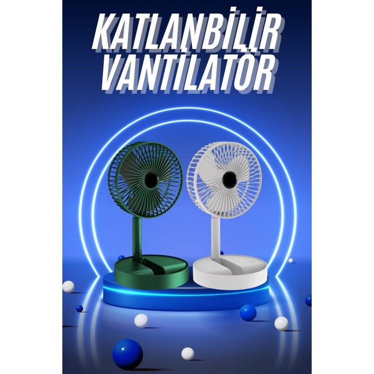 3 Level Speed ​​Adjustable Fan with Phone Stand RechargeableFoldable Cooling Fan