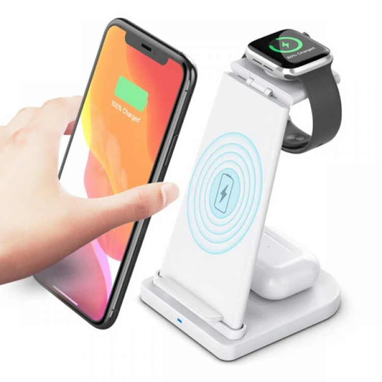 ALLY 15W 3in1 Charging Stand Wireless Wireless ChargingiPhone+iWatch+AirPods YM-UD21-(5775)