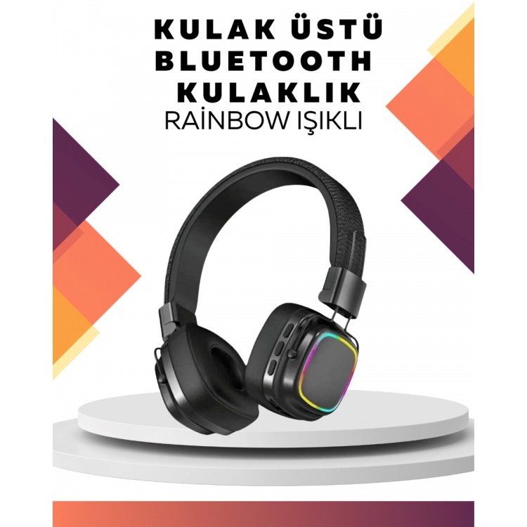 Wireless RGB Lighted Foldable Bluetooth On-Ear Headphones
