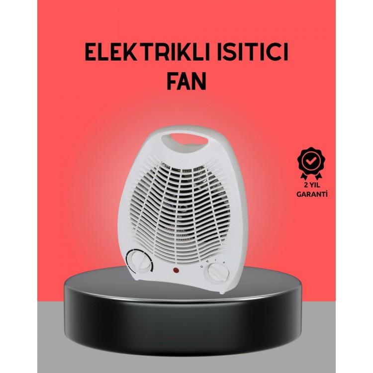 Mini Elektrikli Isıtıcı 2000W – Termostatlı Fanlı Isıtma Taşınabilir Tasarım