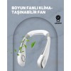 USB Şarjlı Giyilebilir Fan | 5 Kademeli Rüzgar Hızı Sessiz Turbo Soğutma 360° Hava Sirkülasyonu