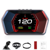 Ally P17 HUD OBD2 & GPS Çift Sistemli Araç Bilgisayarı | Dijital Kilometre Su ve Yağ Sıcaklığı Ölçer Hız & Alarm Göstergeli Oto Elektroniği-(5775)