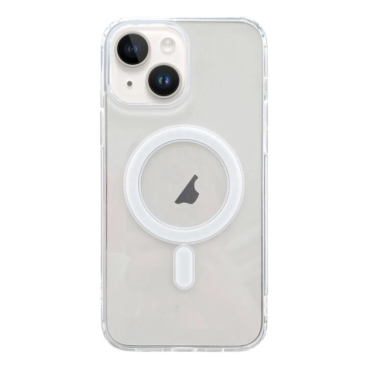 ALLY iPhone 15 Plus Magsafe Compatible Magnetic TransparentSilicone Case-(5775)