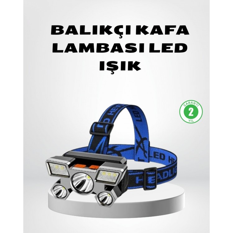 Şarj Edilebilir LED Kafa Feneri – 4 Işık Modu IPX5 Su Geçirmez Hareket Sensörlü