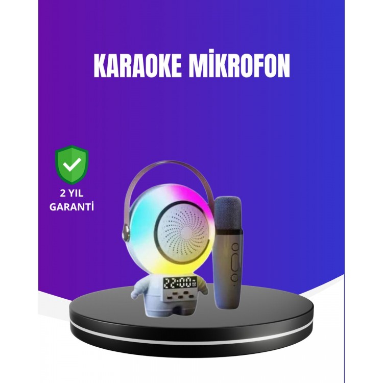 RGB Light Astronaut Bluetooth Speaker Karaoke with Microphone