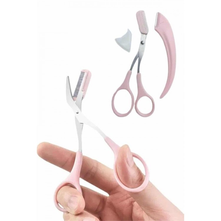 2-Piece Eyebrow Care Set, Eyebrow Scissors with Comb andEyebrow Razor Eyebrow Shaper