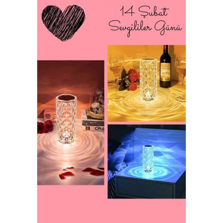 Special Romantic Crystal Night Light for Valentine's DayHediye