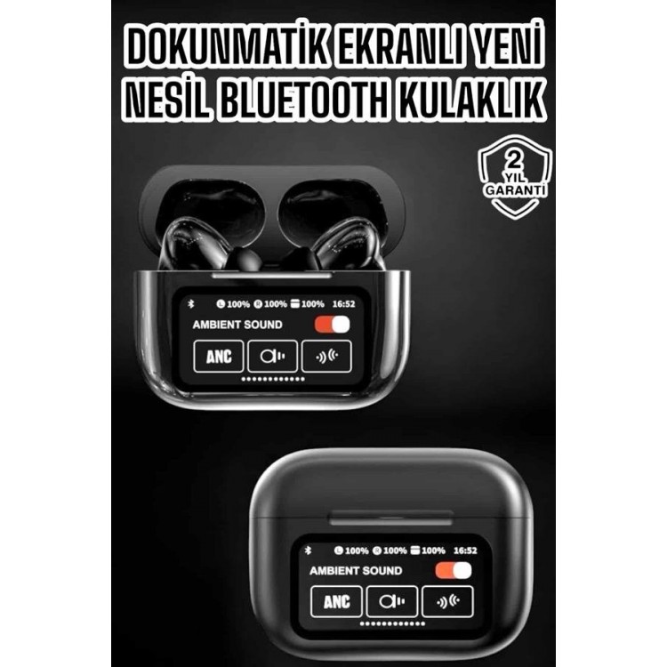 Bluetooth Headset Wireless Display ANC/ENC Supported Touch