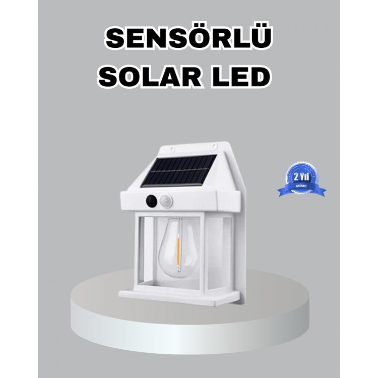 Üç Modlu Güneş Enerjili Duvar Lambası 1800mAh Bataryalı ve Hareket Sensörlü