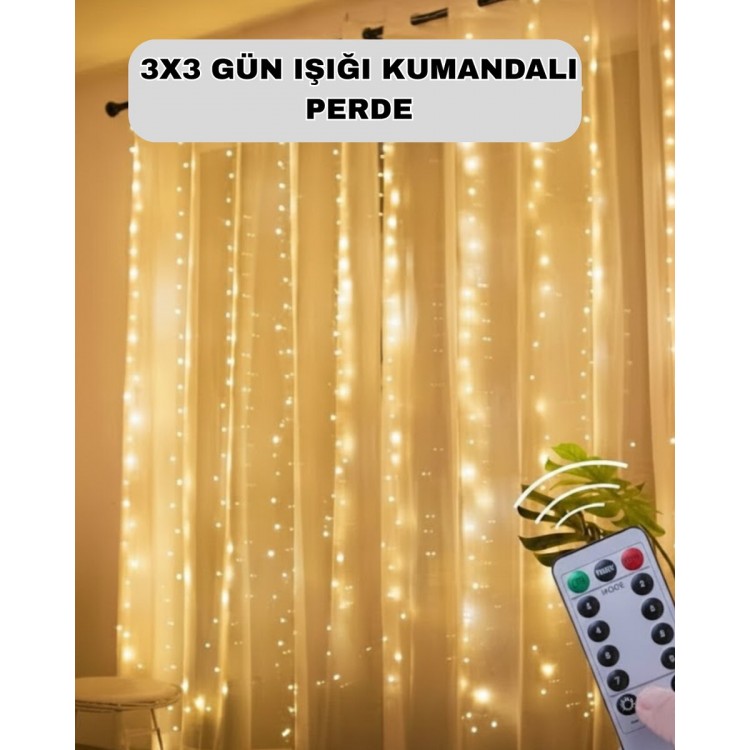 Uzaktan Kumandalı Perde Tipi Günışığı Peri Led Işık Dekorasyon