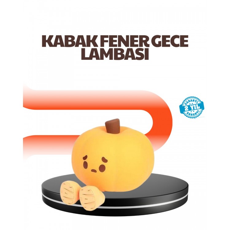 Dekoratif Pumpkin Gece Lambası Şarjlı Dokunmatik LED Işık
