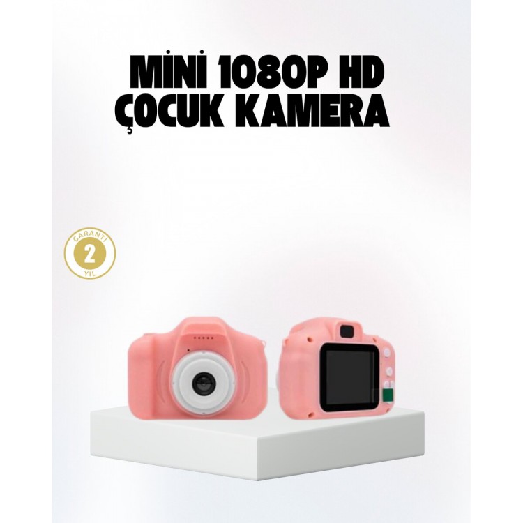 Çocuklar İçin Mini Fotoğraf Makinesi 8MP 1080P Video ve Darbeye Dayanıklı