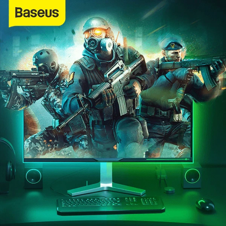 BASEUS Game Light RGB 5050 Flexible Gaming PCLED Strip Light 5W15 m-(5775)
