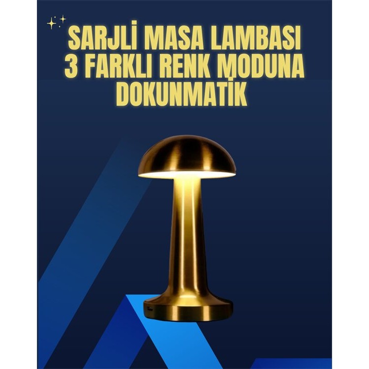 Modern Tasarım Şarjlı Masa Lambası – 1800 mAh Batarya