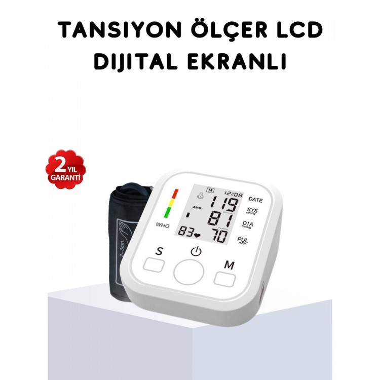 Üst Koldan Ölçüm Dijital Tansiyon Aleti – IHB Aritmi Uyarılı ve Çift Hafızalı