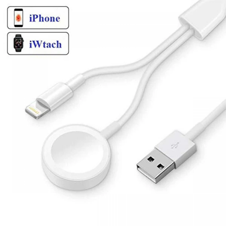 Ally 2in1 Apple Watch Charger - iPhone USB ChargerCable-(5775)