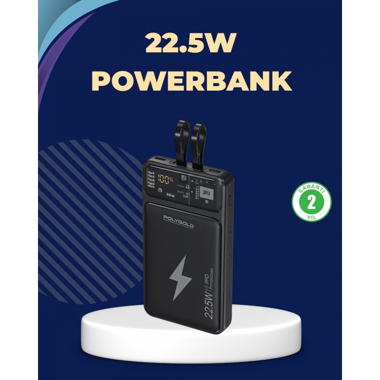 Taşınabilir Powerbank 22.5W Hızlı Şarj Destekli