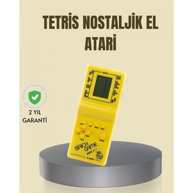 Taşınabilir Tetris Oyunu El Konsolu – Dayanıklı Plastik Pil ile Çalışan Retro Oyun Aleti