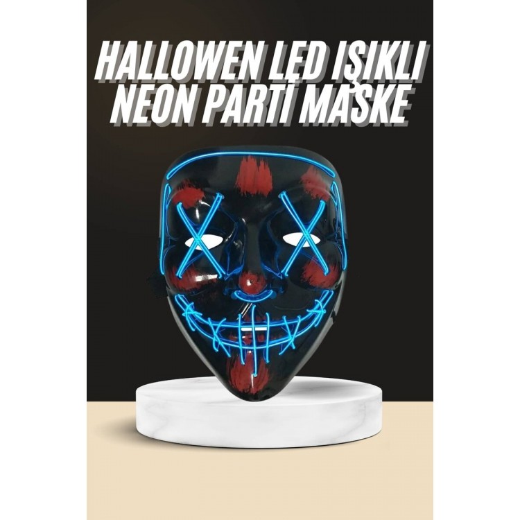 Illuminated Led Mask Party Entertainment Mask Hallowen Neon Mask