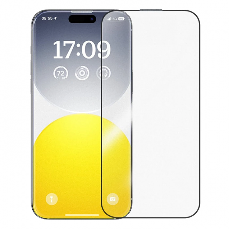 Baseus Crystalline iPhone 15 HD Tempered Full ProtectionGlass Screen Protector-(5775)