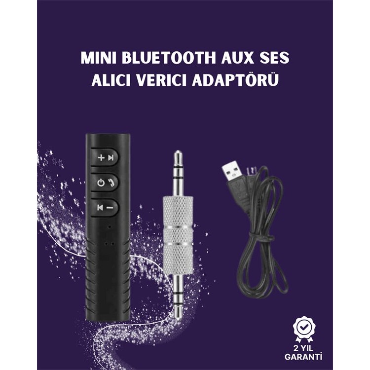 Bluetooth AUX Adapter | 3.5mm Audio InputFor Wireless Converter 10m Range
