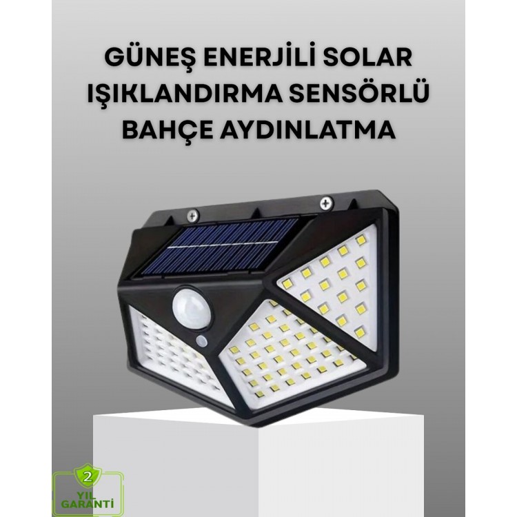 100 LED Solar Lamp Motion Sensing Garden WallOutdoor Lighting