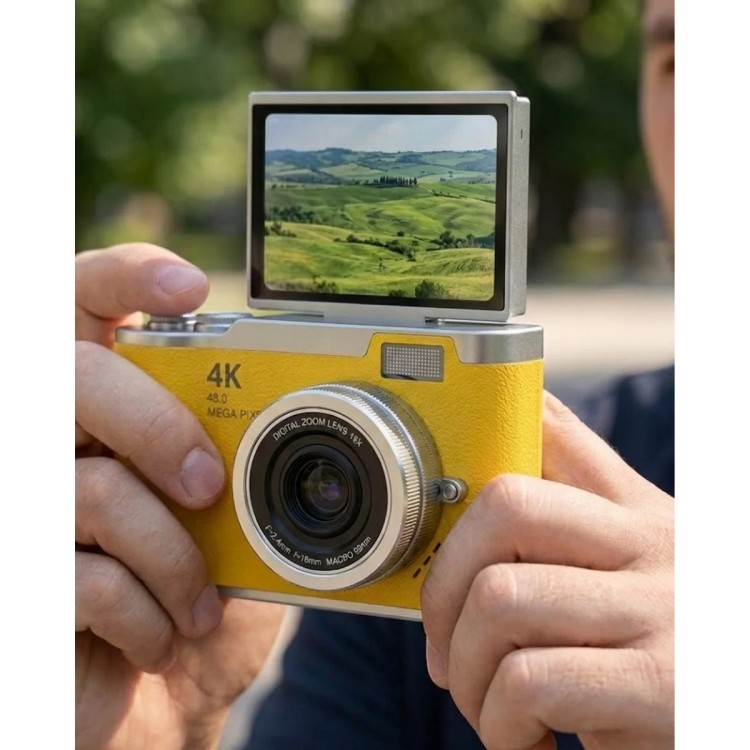 Yeni Nesil Dijital Kamera 48 MP 4K Video Zoomlu Selfie ve Vlog Kamera