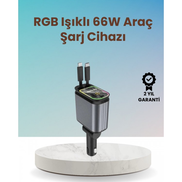 BMW Mercedes Audi Volkswagen Araçlar için 4’ü 1 Arada Hızlı Şarj Cihazı