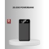 20.000 mAh hızlı şarj özellikli powerbank, güçlü kapasitesiyle tüm cihazlarınız için güvenilir enerji sağlar. 4 çıkışlı yapısı ile aynı anda birden fazla cihazınızı şarj edebilir, yoğun günlerde bile enerjinizi kesintisiz sürdürebilirsiniz.LED göstergeli 