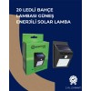 Solar Enerjili 20 LED Duvar Lambası | Hareket Sensörlü Su Geçirmez Kablo Gerektirmez