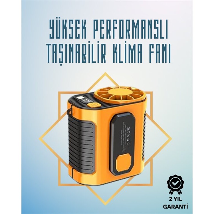 Yüksek Hızlı Mini Klima Fan – 11 m/s Rüzgar Gücü 100 Hız Ayarı