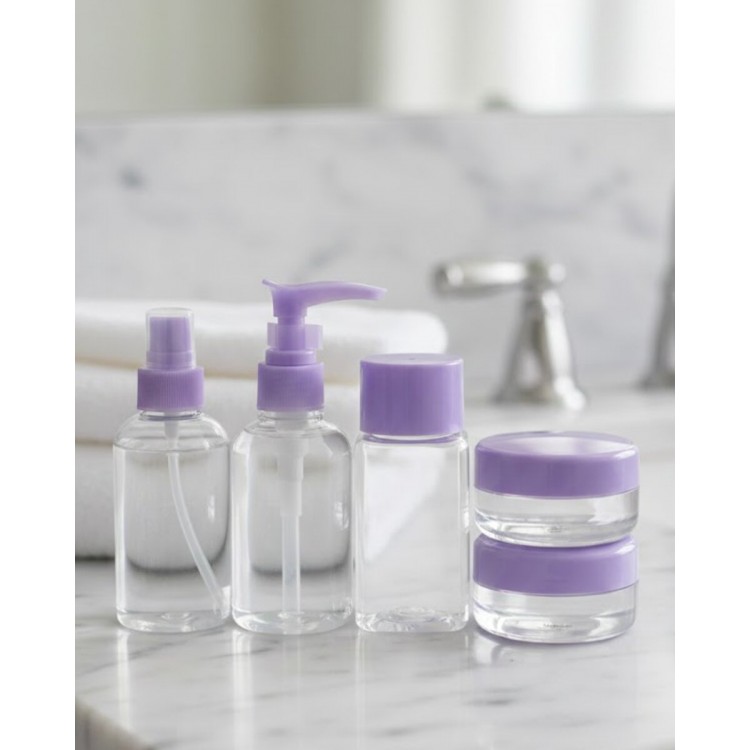 Seyahat İçin 5’li Şeffaf Kozmetik Şişe Seti 30 ml