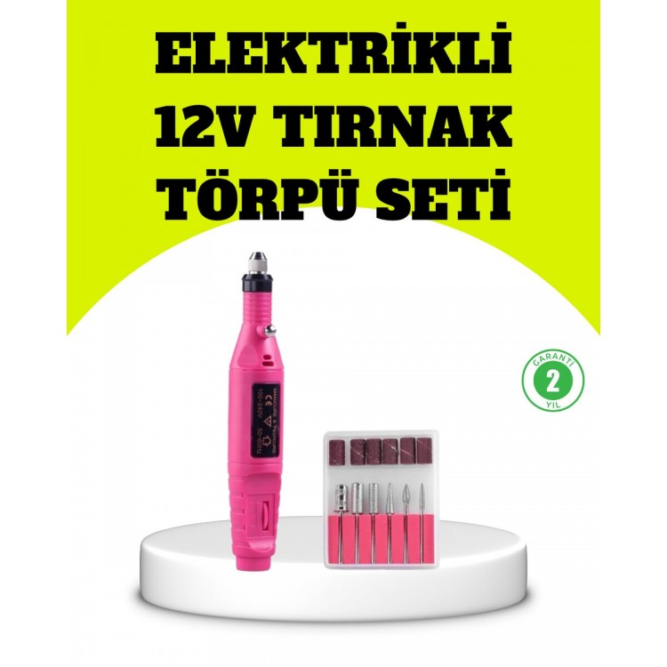 Electric Manicure Pedicure Rasp Set with 6 Heads