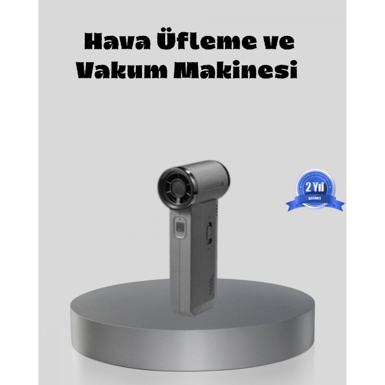 Şarjlı 130000 RPM Hava Üflemeli ve Vakumlu Araç Ev Temizlik Makinesi