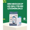 LED Aydınlatmalı 80–200 Kat Büyütmeli Cep Mikroskop